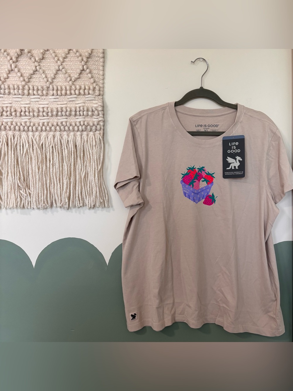 Life is Good Strawberry Graphic Tee NWT